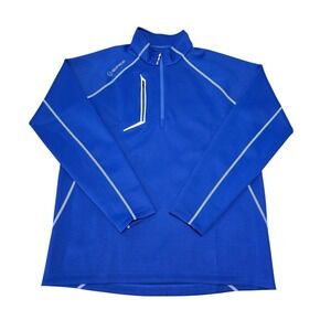 Sunice Mens Royal Blue 1/4 Zip Pullover Golf Shirt Jacket S77018 L